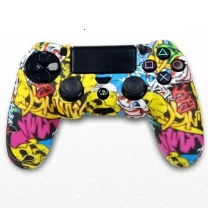 ZOMTOP для sony Dualshock 4 PS4 DS4 Slim Pro контроллер силиконовый камуфляжный чехол защитная кожа+ ручка для большого пальца колпачки для Play Station 4