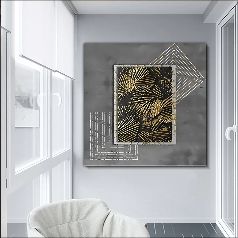 

Простая Современная Эстетическая Абстрактная живопись индивидуальная роспись Абстрактная Геометрическая графика, напечатана на холсте,