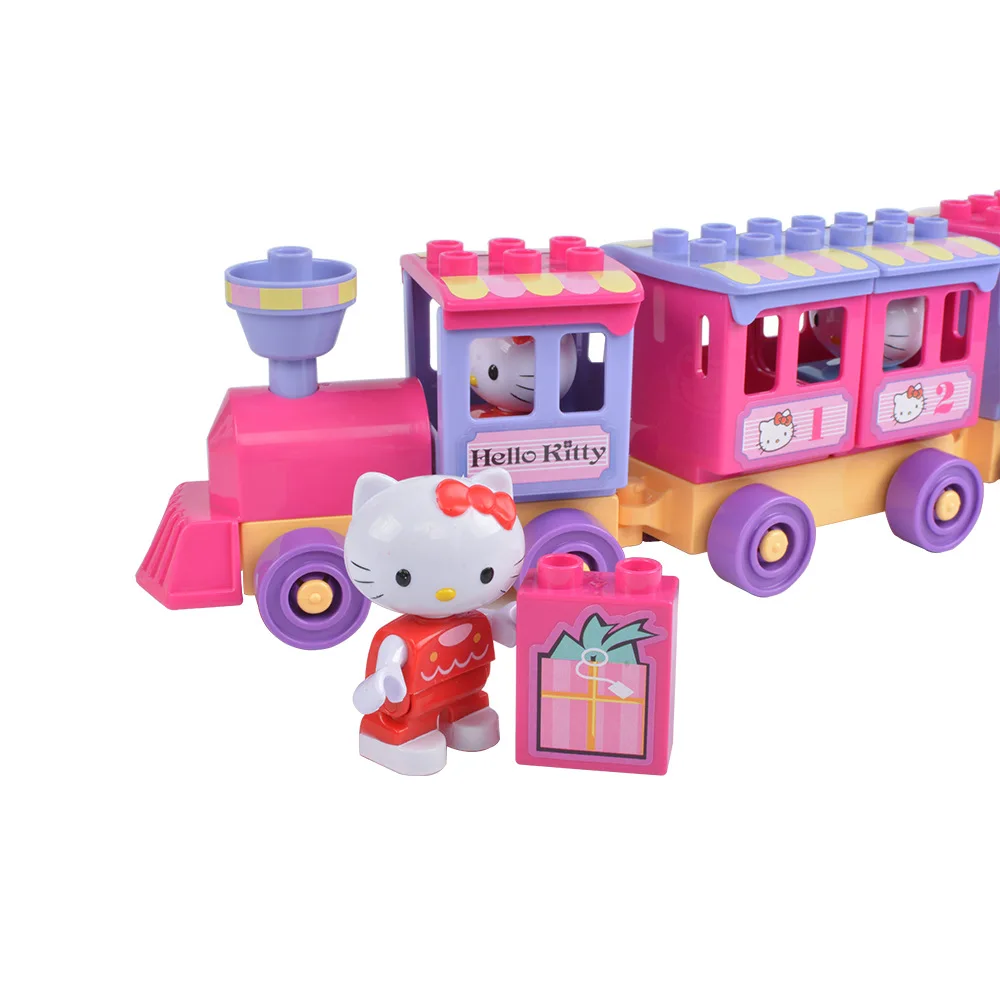 

Winnie the Pooh High Bruce 8652 KT Cat Train 95PCS Children'S Educational enlighten diy Building Blocks