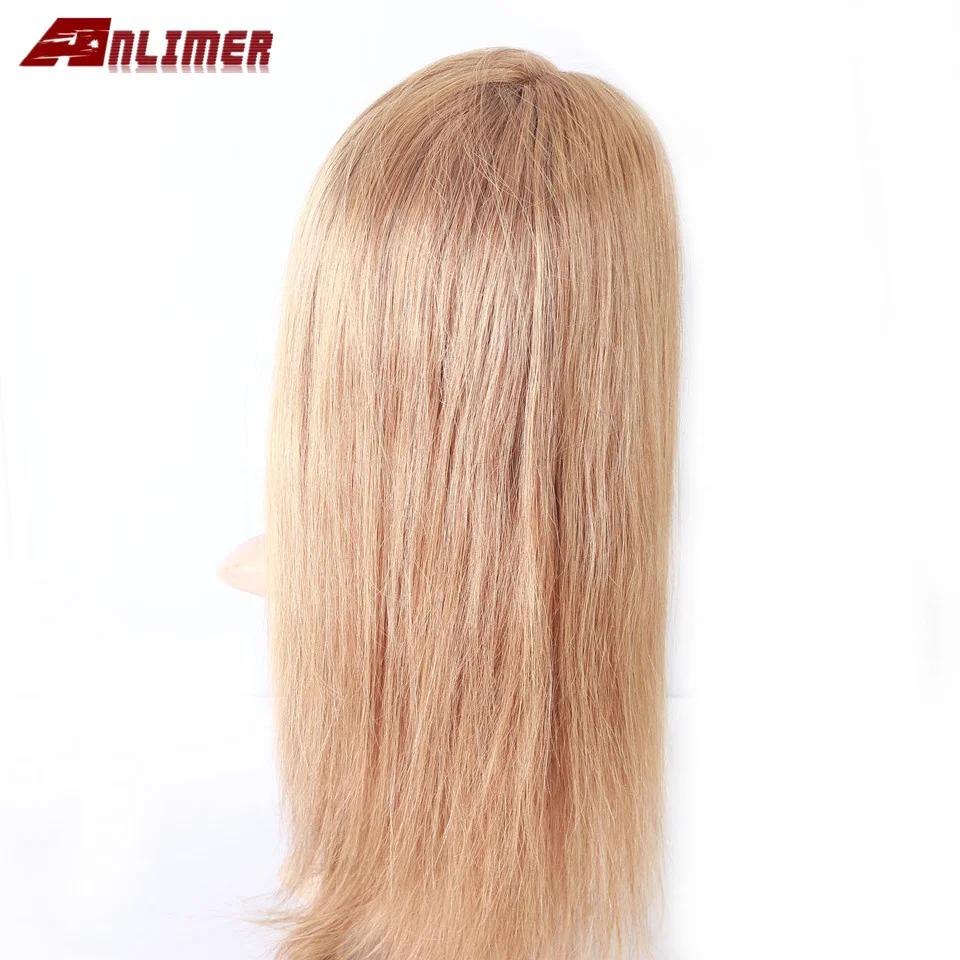 150% 13*6 медовый блонд парики на кружеве прямые чистые#27 цветные человеческие волосы парики бразильские Remy парики на кружеве