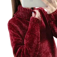 Turtle Neck Cashmere Winter Sweater Women 2021 Elegant Thick Warm Female Knitted Pullover Loose Basic Knitted bottoming shirt