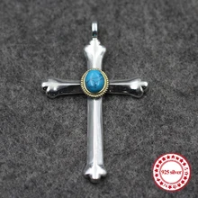 Подвески из стерлингового серебра S925, классические индийские национальные пары, стиль перо, крест, моделирование, отправить любовь, подарок, аксессуары