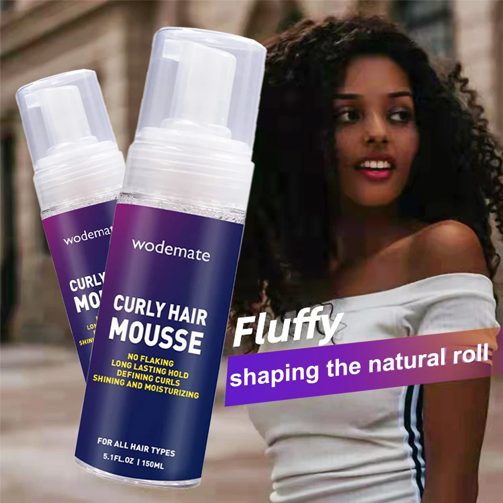 Strong Hold Curly Hair Mousse for Wigs Styling Define Hair Finishing