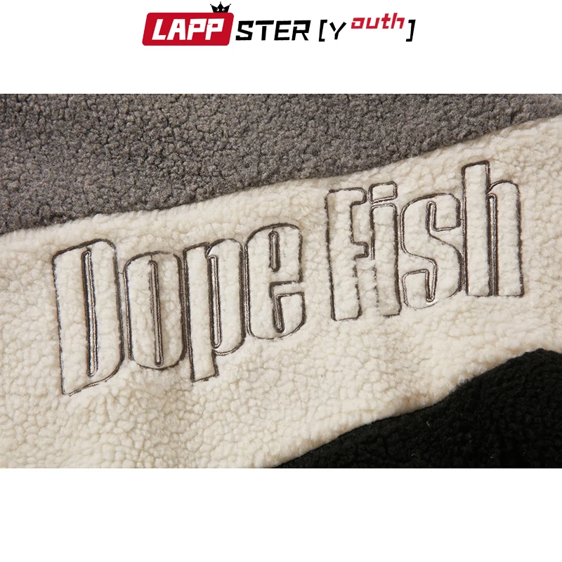 LAPPSTER-Молодежные мужские шерстяные куртки зимние мужские уличная Лоскутная ветронепроницаемый бомбер куртки пальто Черная Корейская одежда
