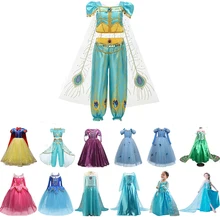 Фантазийная Одежда для маленьких девочек; платье принцессы; Детские вечерние костюмы Золушки на Хэллоуин для девочек; Детские платья для костюмированной вечеринки Анны и Эльзы