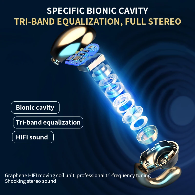 Костной проводимости Беспроводной наушники Bluetooth вкладыши Tws с проводные
