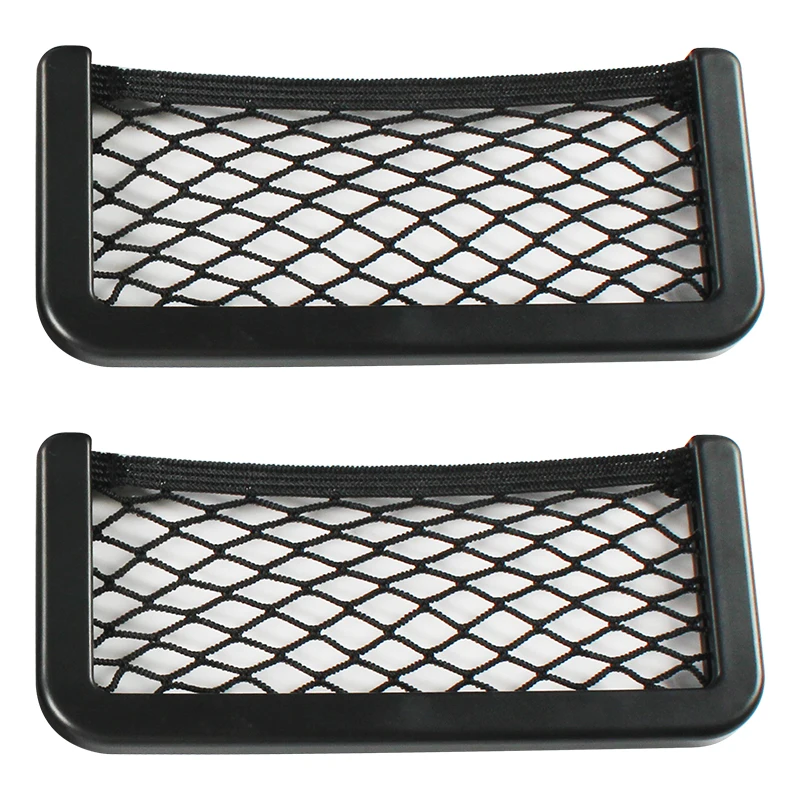RV car seat side back storage mesh bag rope bag mesh pocket storage can be attached to mobile phone