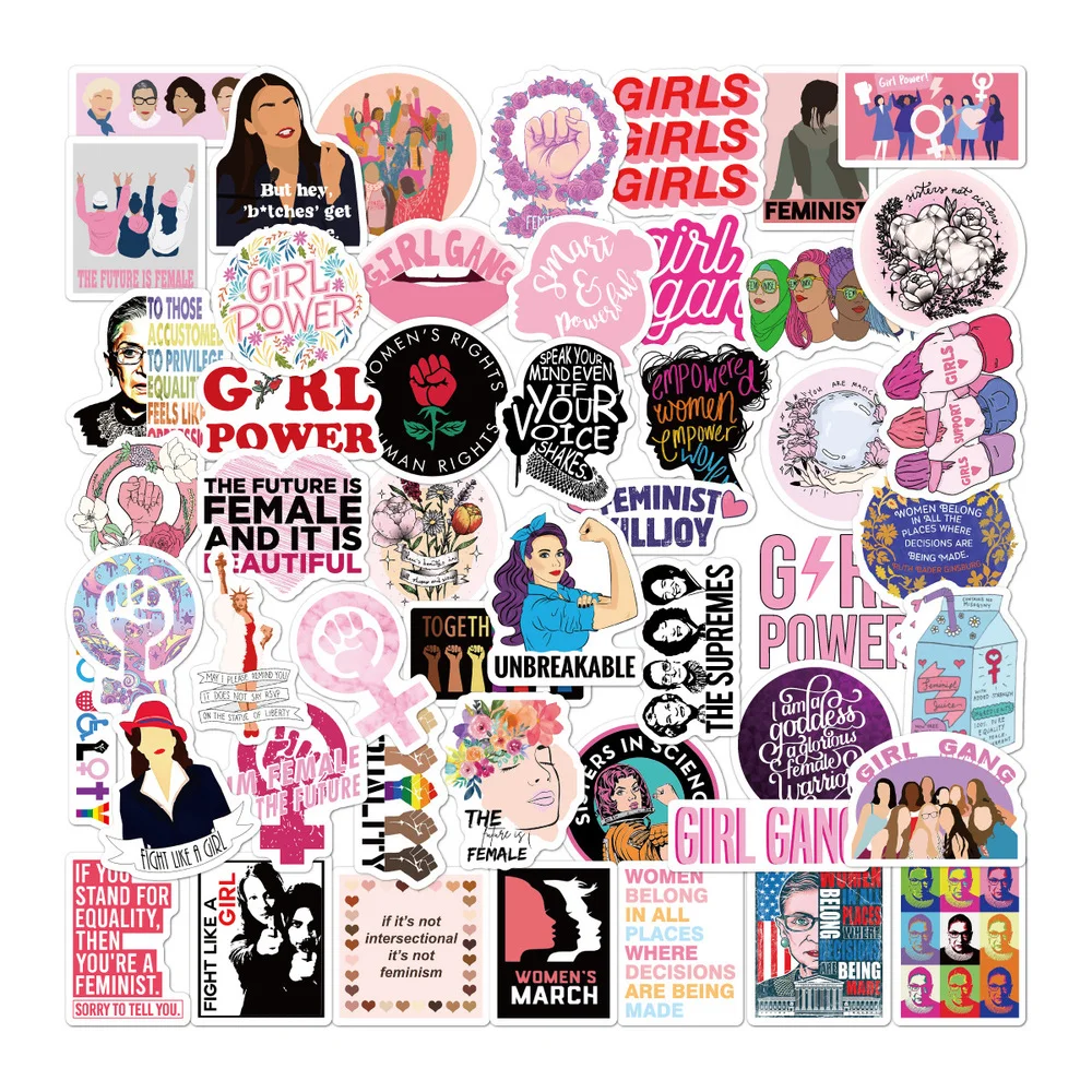 35pcs Girl power Féministe Féminisme Combat Art laptop decals stickers 