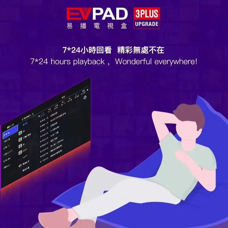 [Подлинный] ip tv EVPAD 3 tv box 3 s/3 plus/3max с бесплатным ТВ для CN Корея Япония Индия индонезийский HK Тайвань Сингапур малайский США Великобритания
