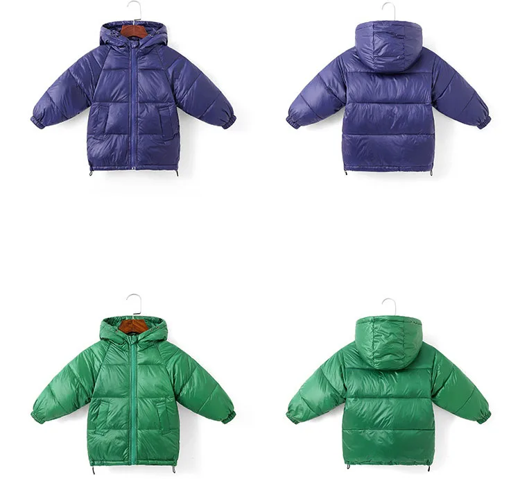 Новинка года, белая куртка-пуховик для мальчиков 3-9 лет, модная зеленая детская верхняя одежда повседневное красное однотонное ультралегкое пальто для девочек