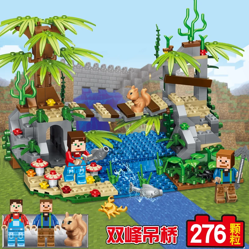 4в1 мой мир деревенский строительный блок NinJjago Дракон блоки Совместимые L@ egoed фигурки город кирпичи развивающие игрушки для детей - Цвет: 0528