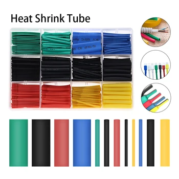 

530pcs Polyolefin Shrinking Assorted Heat Shrink Tube Electrical Wire Cable 2:1 Insulated Sleeving Heatshrink Tubing Tube Set