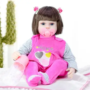 

New Reborn Baby Doll 42CM Toy Soft Silicone Newborn Babies Dolls Princess Lifelike Realistic Toddler Bonecas Toys For Kids Gift
