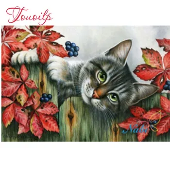 

Carré diamant mosaïque peinture diamant broderie point de croix chat-3d bricolage perlé image perles kits