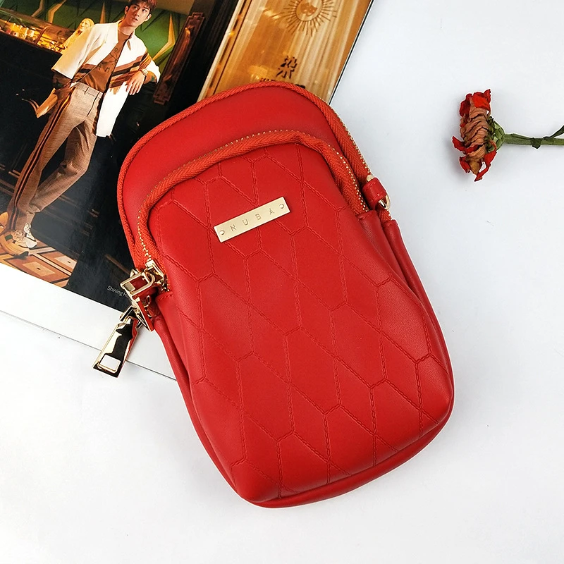 L028 red Женские сумки, мини-сумка, красочные сумки для сотового телефона, простые маленькие сумки через плечо, повседневные женские сумки с клапаном, держатель для карт, сумка через плечо - Цвет: L028 red