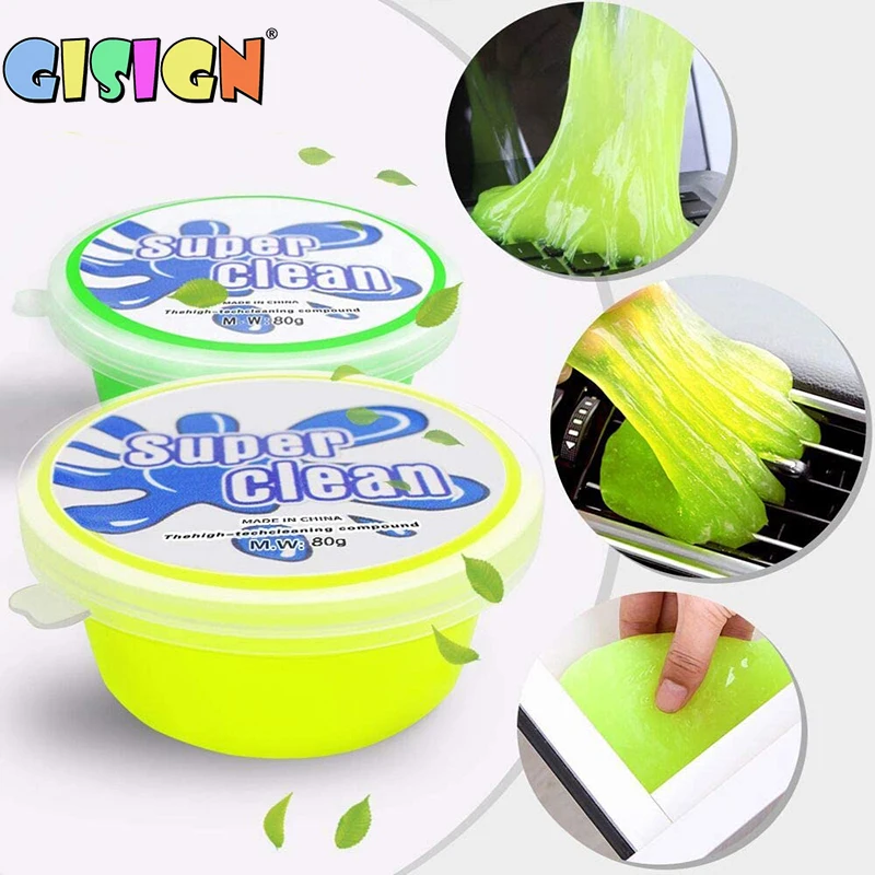 

60ML Super Dust Clean Clay Dust Keyboard Cleaner Slime Toys Cleaning Gel Car Gel Mud Putty Kit USB for Laptop Cleanser Glue 2021