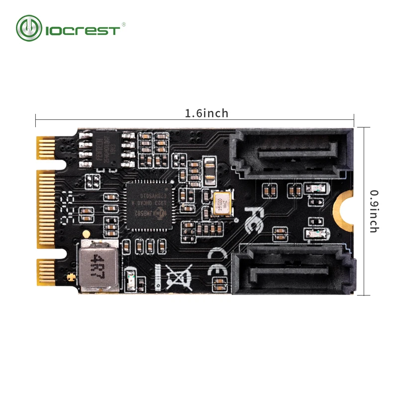 IOCREST 2 порта SATA III 6 ГБ/сек. M.2 22x42 M ключ и B Ключ контроллер адаптер