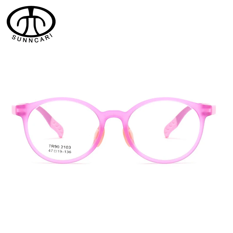 Дети девочка мальчик эластичные очки ноги очки против близорукости в оправе оптические очки силиконовые детские оправы TR90 удобные анти-синие - Цвет оправы: PINK