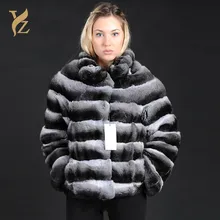 YZ. FURTURE шиншилла кролик рекс из кроличьего меха теплая зимняя высококачественная куртка из натуральной кожи женские пальто