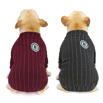

Winter Pet Coat Clothes For Dogs Baseball Fleece Warm Dog Stripe Clothing For Small Dogs Outdoor Big Dog Coat Winter Sweater