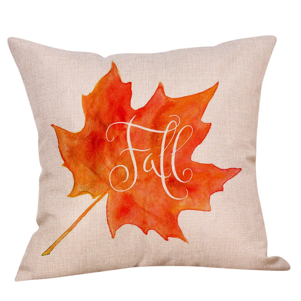 

Autumn Maple Leaf Sofa Cotton Linen Decorative Cushion Cover Pillow Pillowcase 45*45 Throw Pillow Home Decor Pillowcover 40612