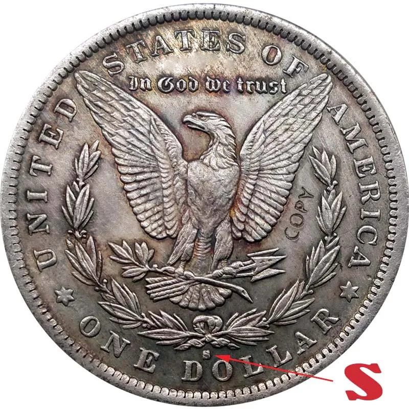 1878 монеты сша Морган копия доллара монеты - Цвет: 1878-S