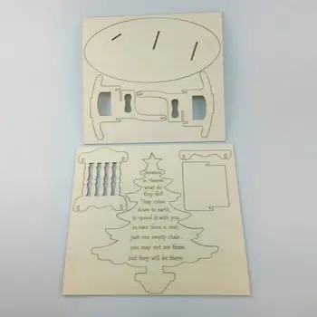 

Creative Christmas Ornaments Wooden Tree DIY Rocking Chair Desktop Table Decor