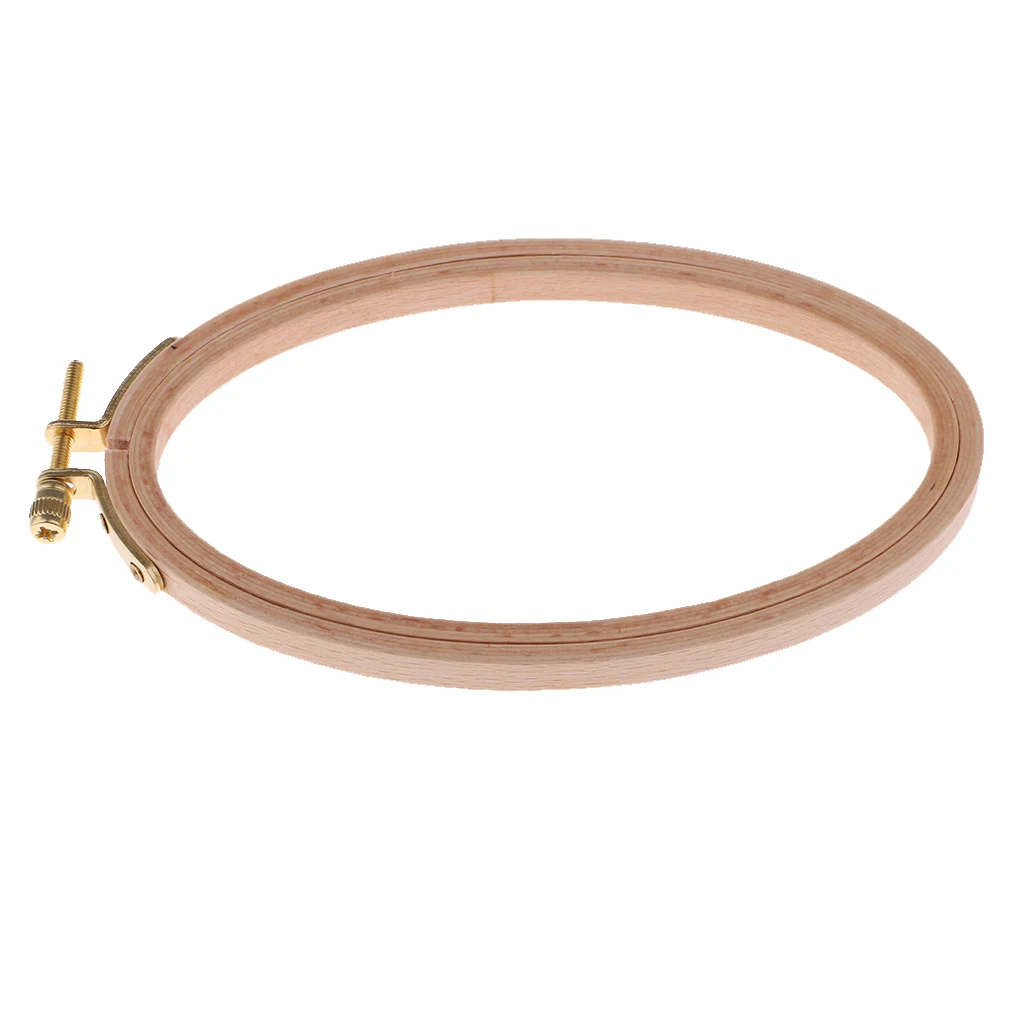 2 Sizes Wooden Embroidery Hoop Cross Stitch Machine Embroidery Frame OVAL Hoop Ring for DIY Art Craft Patchwork