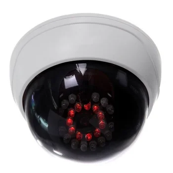 

Indoor CCTV Fake Dummy Dome Security Camera with IR LEDs White