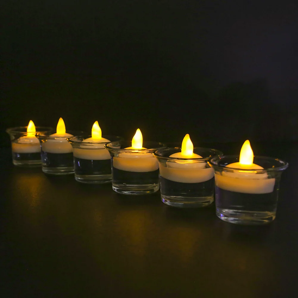 30 Candele Galleggianti Non Profumate - Tea Light Per Centrotavola, Matrimoni E Vasche Da Bagno - Foto 7