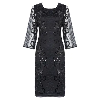 

Women Dress Autumn Winter Long Sleeve O Neck Bodycon Midi Black Shining Sequined Club Party Dresses Vestidos Sexy Dress