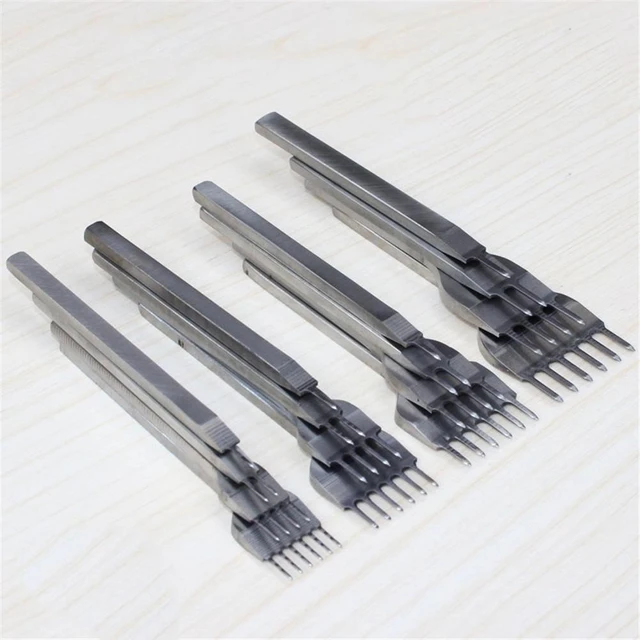 Poinçons pour trous de cuir d'espacement de 4 5 6mm, bricolage perforé à la  main, outils de poinçon de couture ronde, outil de poinçonnage pour le cuir  - AliExpress