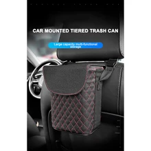 Автомобильная корзина для мусора подвесная коробка для хранения автомобиля коробка для хранения многофункциональный автомобильный мусорный пакет приводной ящик Премиум подвесная мусорная корзина сиденье