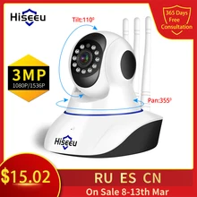 Hiseeu 1536P 1080P IP caméra WIFI sans fil Smart Home sécurité caméra Surveillance 2 voies Audio CCTV caméra pour animaux de compagnie 2mp bébé moniteur