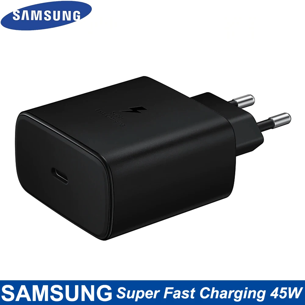 Samsung Original 45W Super Fast Charger Double Type-C Cable For Galaxy Note 10 Plus Note 10+ 5G USB C Fast Charging Wall Charger baseus 65w