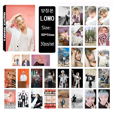 30 шт./компл. KPOP Bangtan Boys новые альбомные ПВХ карты самодельные LOMO карты фотокарты IDOL - Цвет: Темный хаки