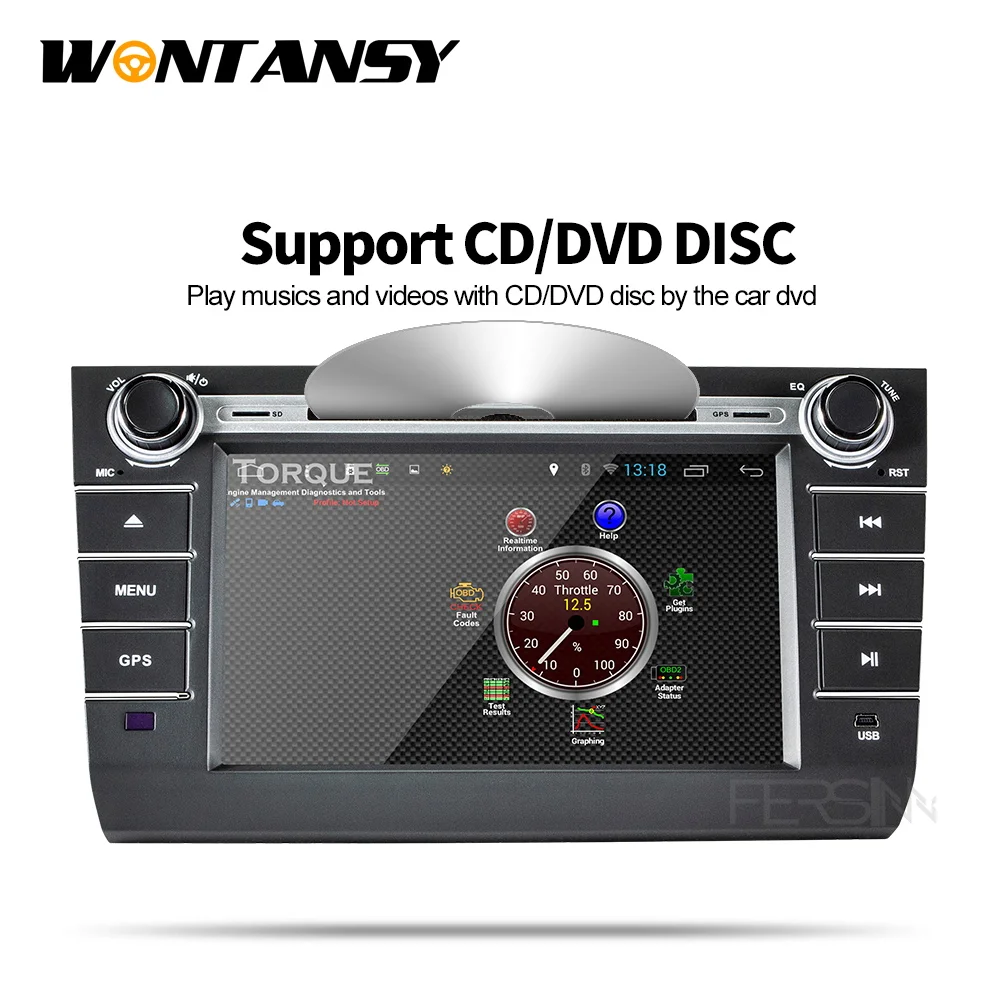 Wontansy android 9,0 автомобильный dvd для Suzuki Swift 2004 2005 2006 2007 2008 2009 2010 dvd плеер навигации