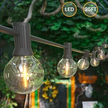 Corda led de 25pés para casamento, varal led, para festa, para jardim, para áreas externas