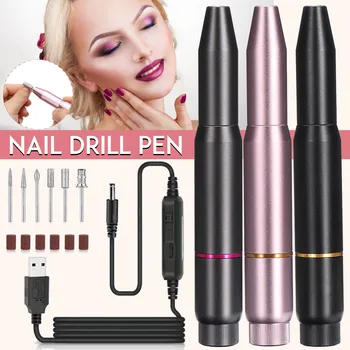 

18000-20000 RPM USB Electric Nail Drill Machine Set Nail Art Pen Kit Nail File Pedicure Manicure Remove Nail Polish Gel Nail Art