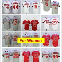 Женские Лос-Анджелеса Майк Траут Shohei Ohtani Альберта Pujols Kole Lee Реджи Джексон стержень Карью FLEX Прохладный База Джерси