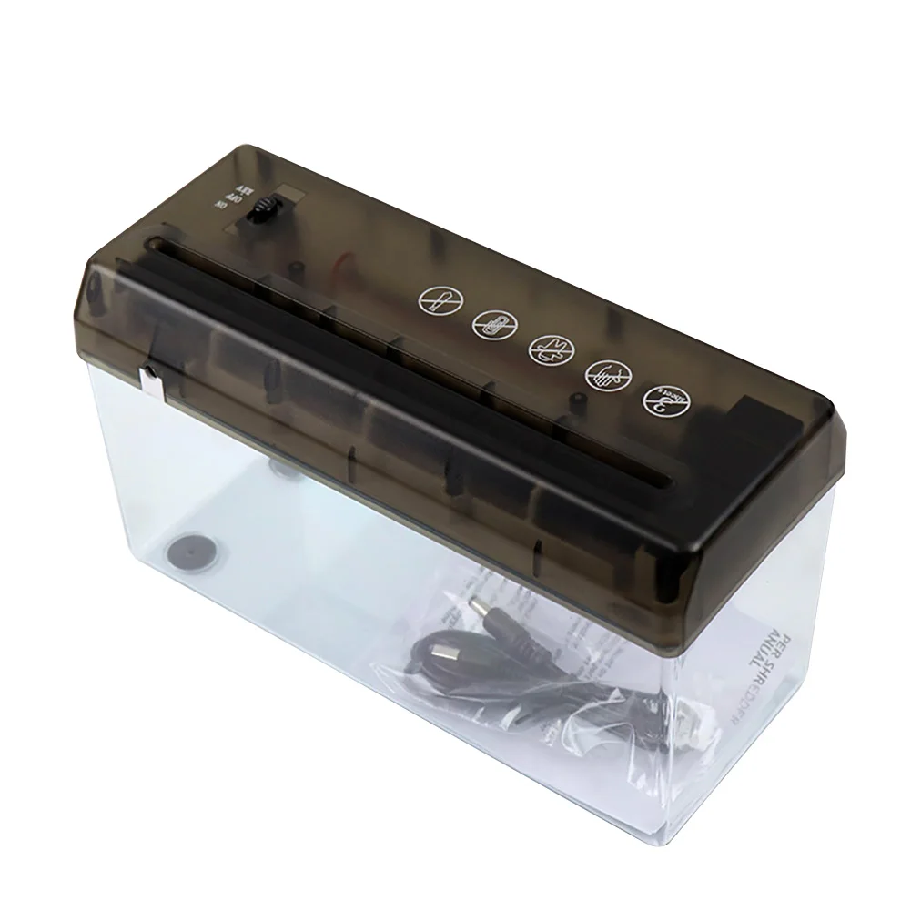 Электрический домашний резак офисный маленький Шредер A4 бумага двойного назначения прочный документов Настольный ABS Автоматический USB
