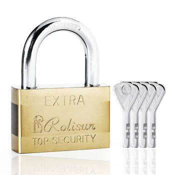 

35mm Heavy Duty Lock With Solid Brass Perfect Padlock With 4 Stainless Stell Keys Safely Door School Locker