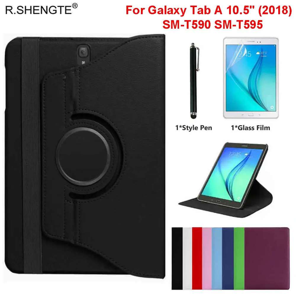 Чехол для Samsung Galaxy Tab A 10 5 2018 SM T590 планшета T595 T597 вращающаяся на 360 градусов кожаный