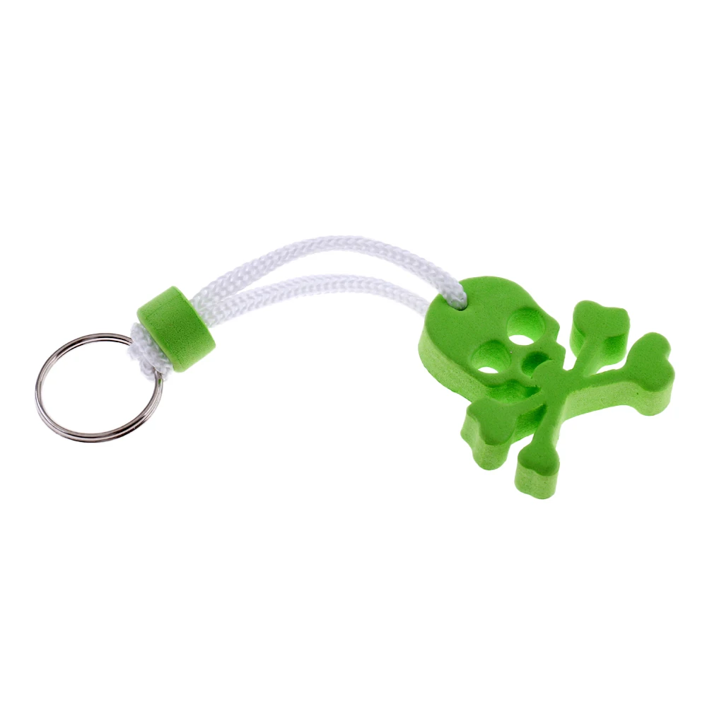 MagiDeal EVA Floating Skull Skeleton Keyring Keychain Boating Buoy Key Float