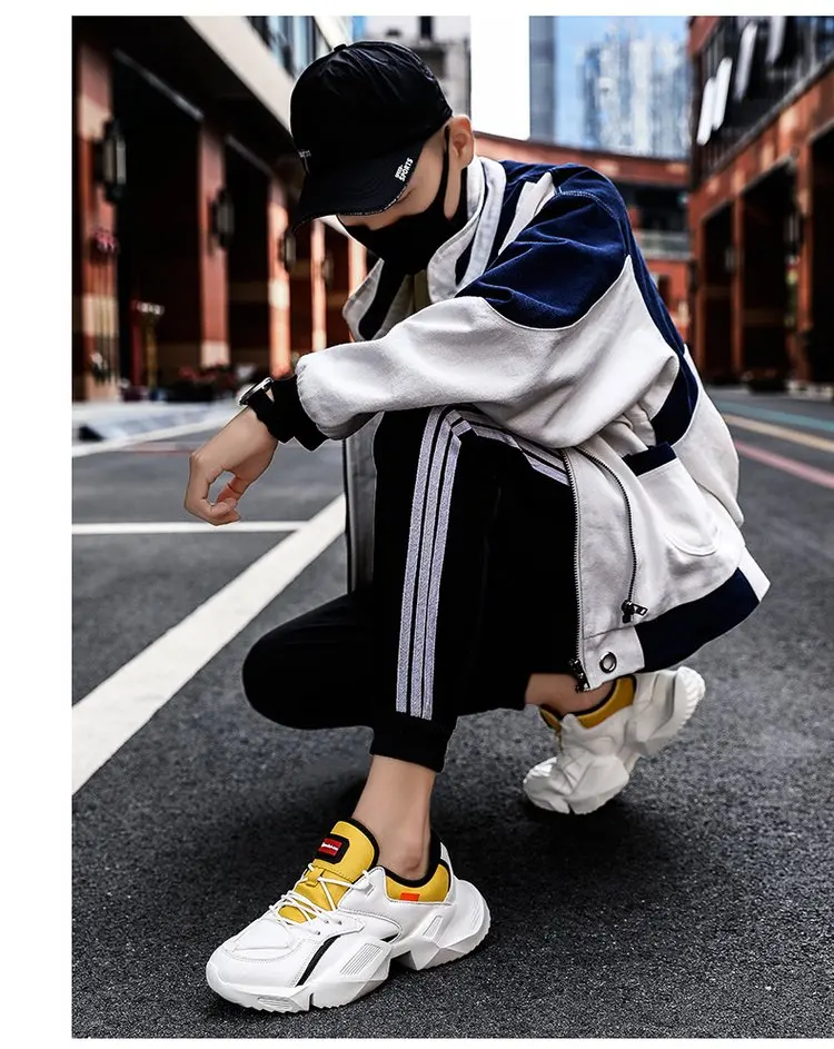 Повседневные мужские кроссовки в стиле хип-хоп со шнуровкой; Tenis Sapato Masculino; кроссовки на высокой платформе в стиле ретро; Мужская обувь для ходьбы