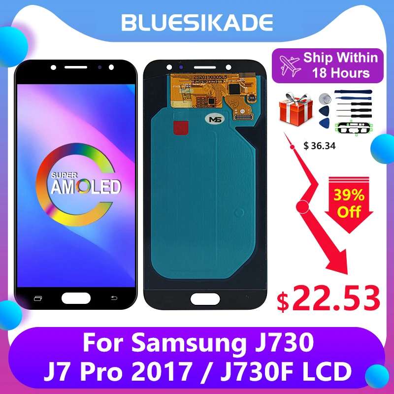 ЖК-дисплей 5 дюйма Super AMOLED для Samsung Galaxy J730 J730F сенсорный экран дигитайзер J7 Pro 2017