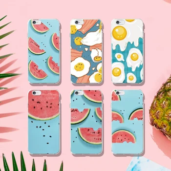 

Watermelon Melon Soft TPU Cute Cover For Apple iPhone 6 6S 7 8 Plus 11 Pro X XS Max XR 5 5S SE Shockproof Silicone Phone Case