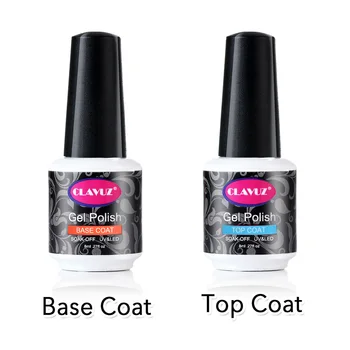 

CLAVUZ 8ml Multi-use Top Base Coat 2PCS/KIT Top Coat Base Coat Lucky Lacquer Semi Permanent Soak Off Stamping Enamel Primer