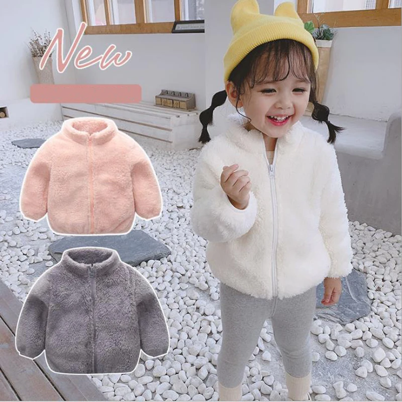 

Fall Winter baby boys girls clothes outfits warm plush jacket outerwear for newborn baby boys girls clothing coats babies cloth