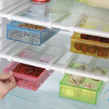 

Multi-purpose Refrigerator Storage Box Pull-out Drawer Kitchen Food Spacer Layer Container Storage Rack Fresh Organizer